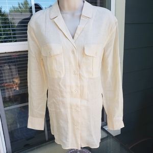 Massimo dutti button down shirt ramio pocket v nec